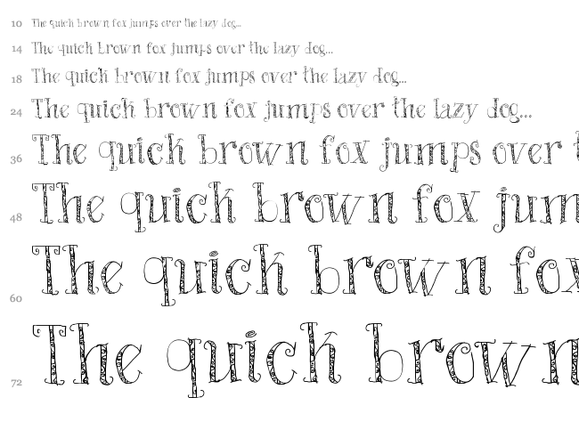 Bad King font waterfall
